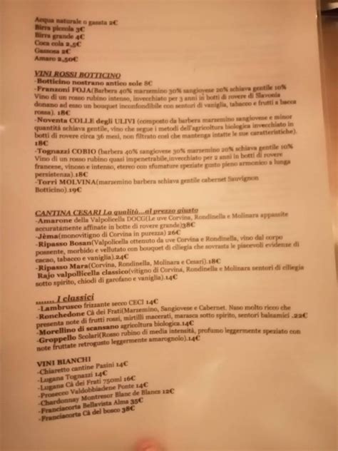 antico sole botticino menu|Trattoria Antico Sole